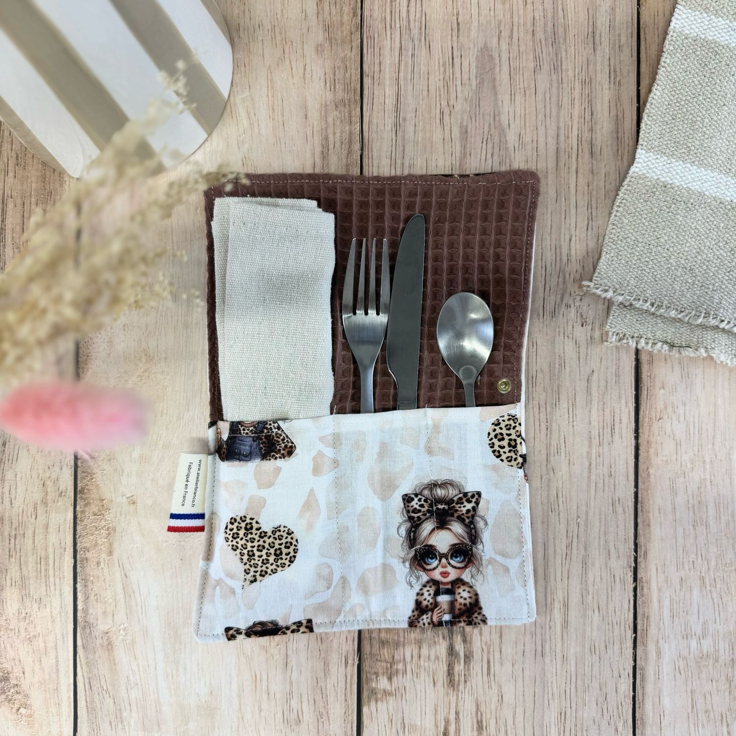 Pochette Multi-Usages – Couverts, Brosse à dents & Dentifrice
