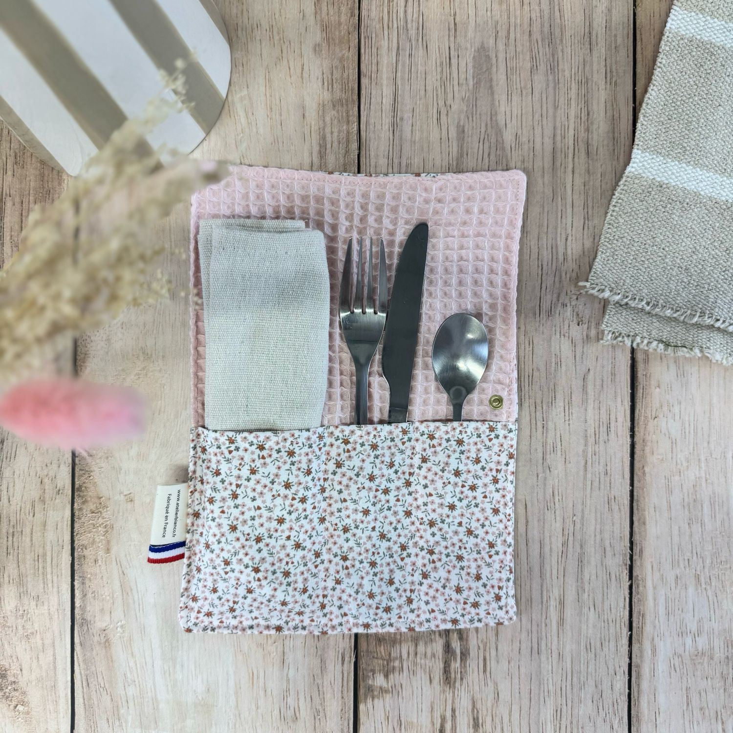 Pochette Multi-Usages – Couverts, Brosse à dents & Dentifrice