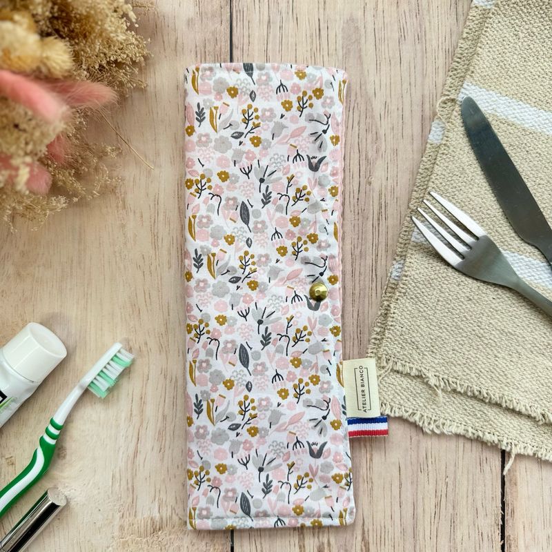 Pochette Multi-Usages – Couverts, Brosse à dents & Dentifrice