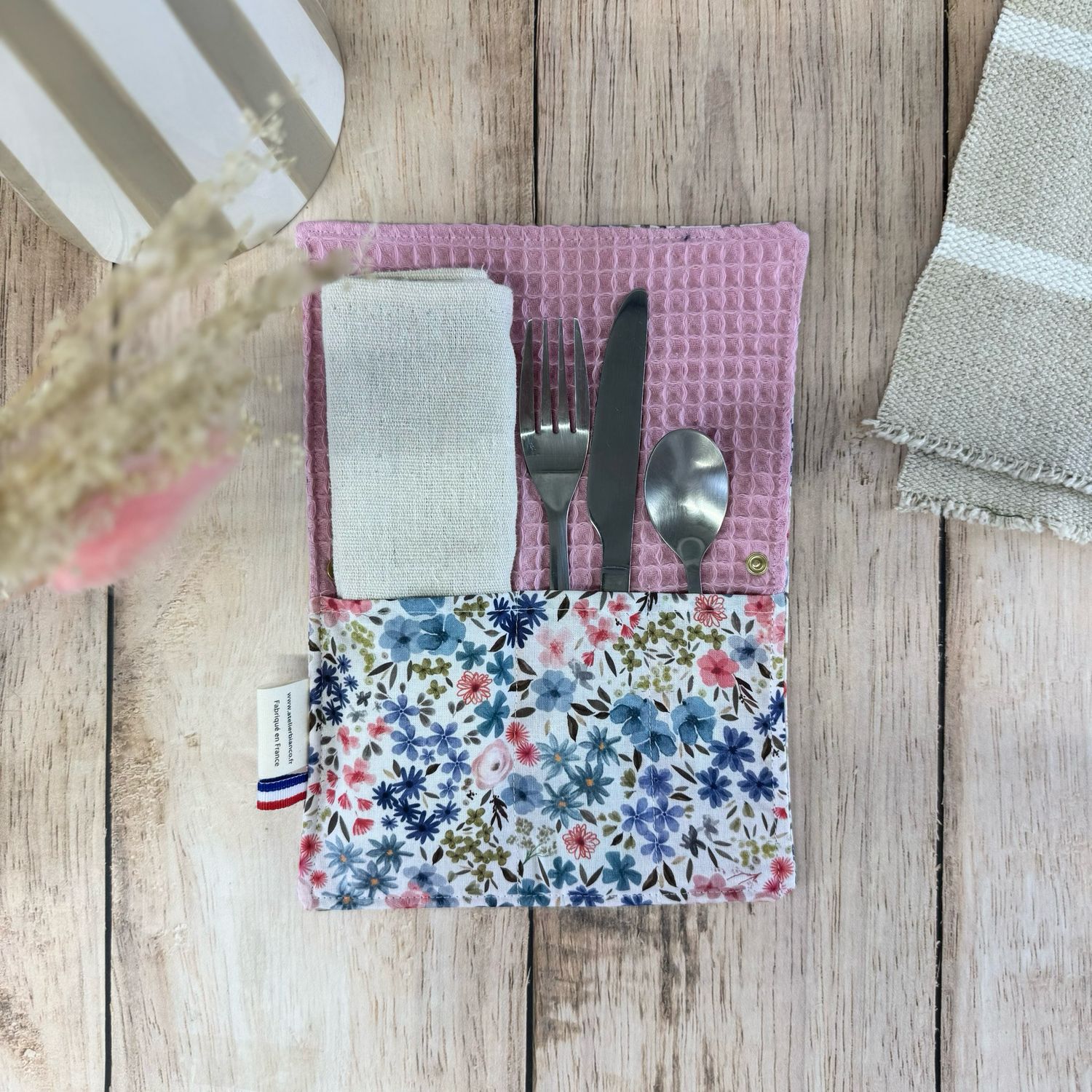 Pochette Multi-Usages – Couverts, Brosse à dents & Dentifrice