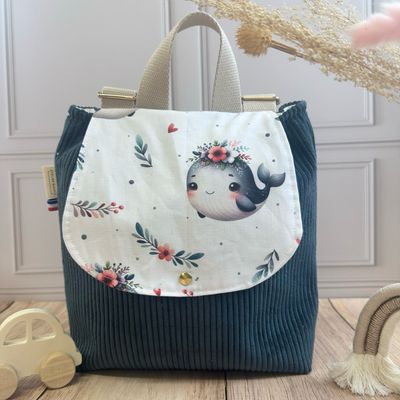 Sac à dos d'enfant - Motifs Baleine Sac à dos d'enfant - Motifs Baleine