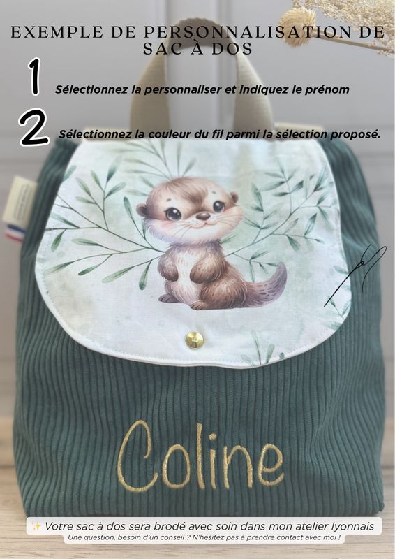 Sac à dos d'enfant - Motifs Loutres
