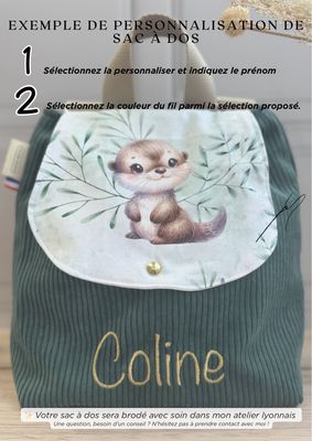 Sac à dos d'enfant - Motifs Loutres