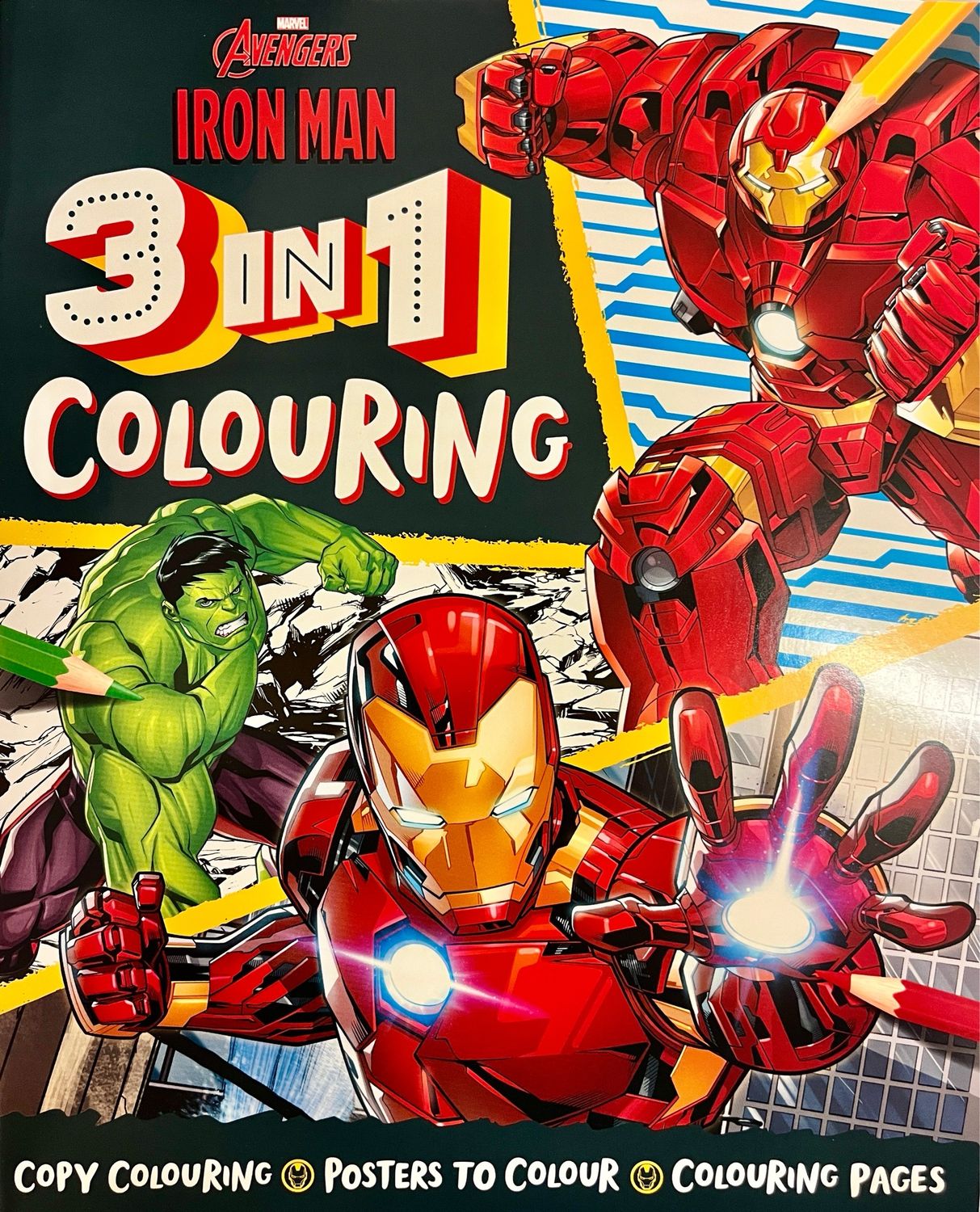 Avengers Iron Man 3 In 1 Colouring