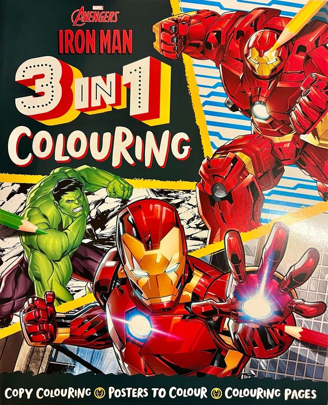 Avengers Iron Man 3 In 1 Colouring