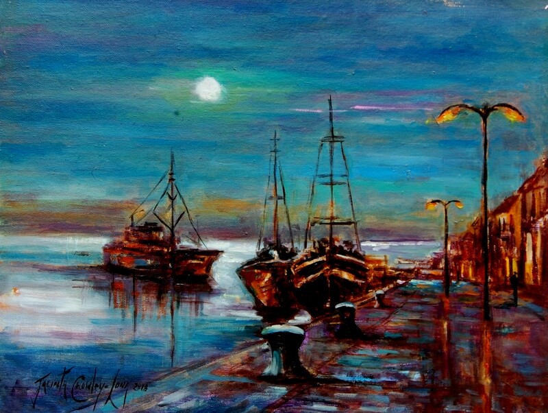 Moontide On the Quay, Wexford (14x18)