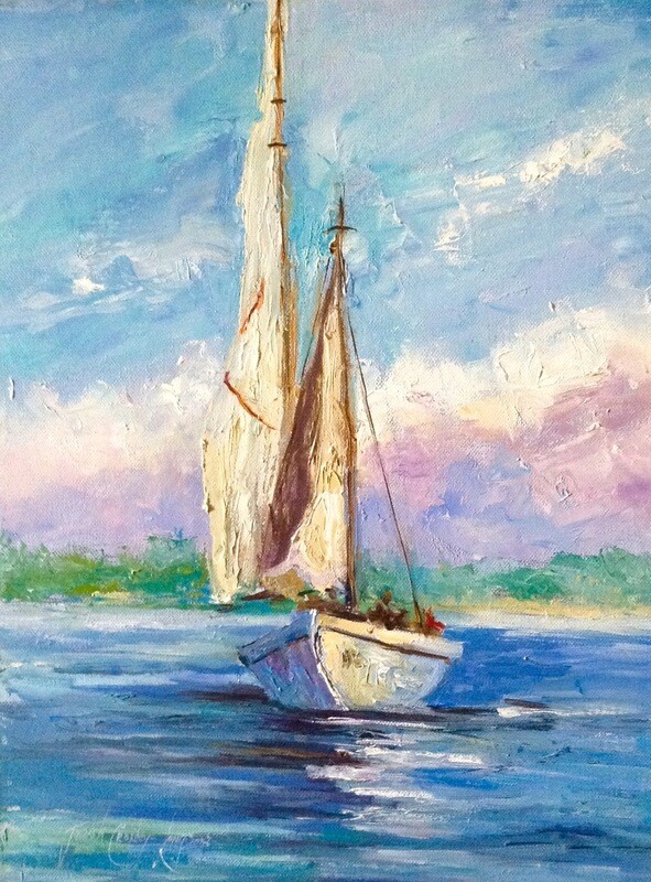 When Your Boat Comes In (18 x 14")