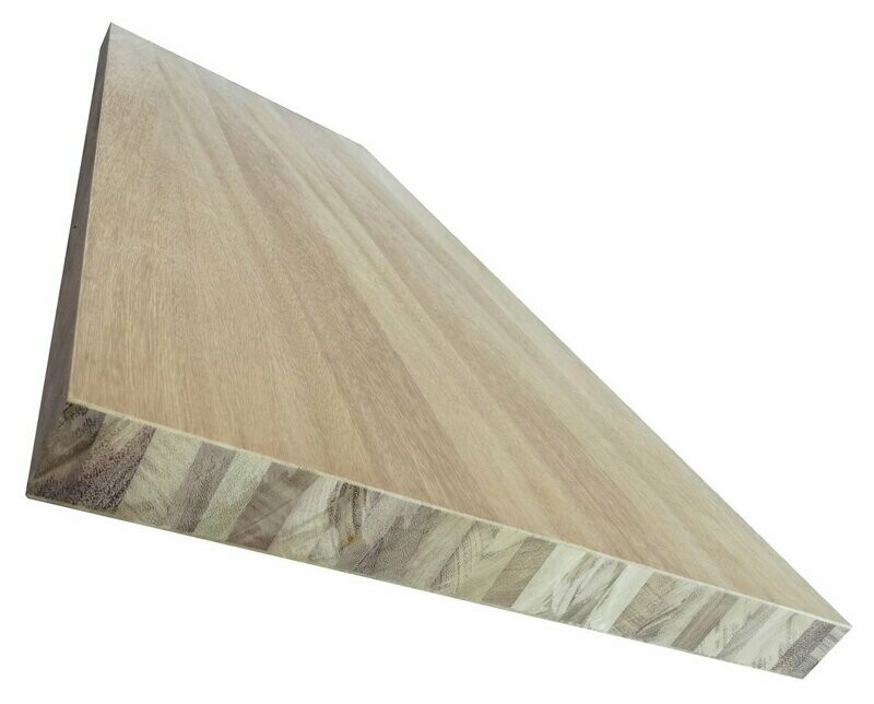 Panneau bois massif iroko 140 x 50 x 4 cm