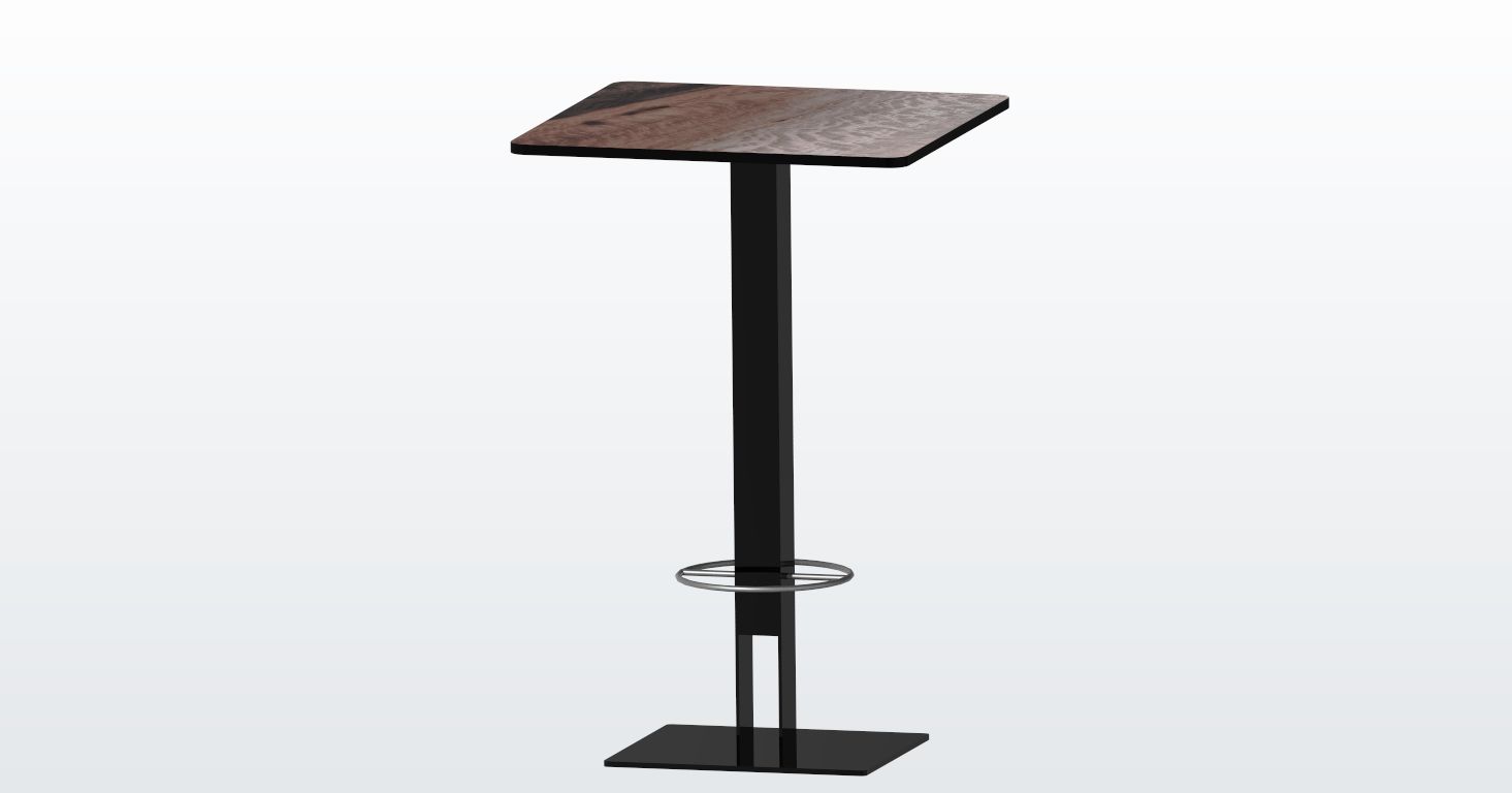 Pied en métal pour table carrée style bistro / mange debout, modèle sur mesure CITA