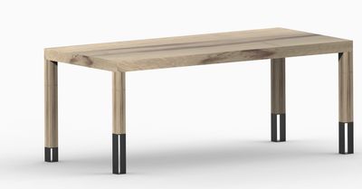 Bases de pieds de table en métal évidé pour plus de légèreté visuelle – Pour table hybride bois et métal.
