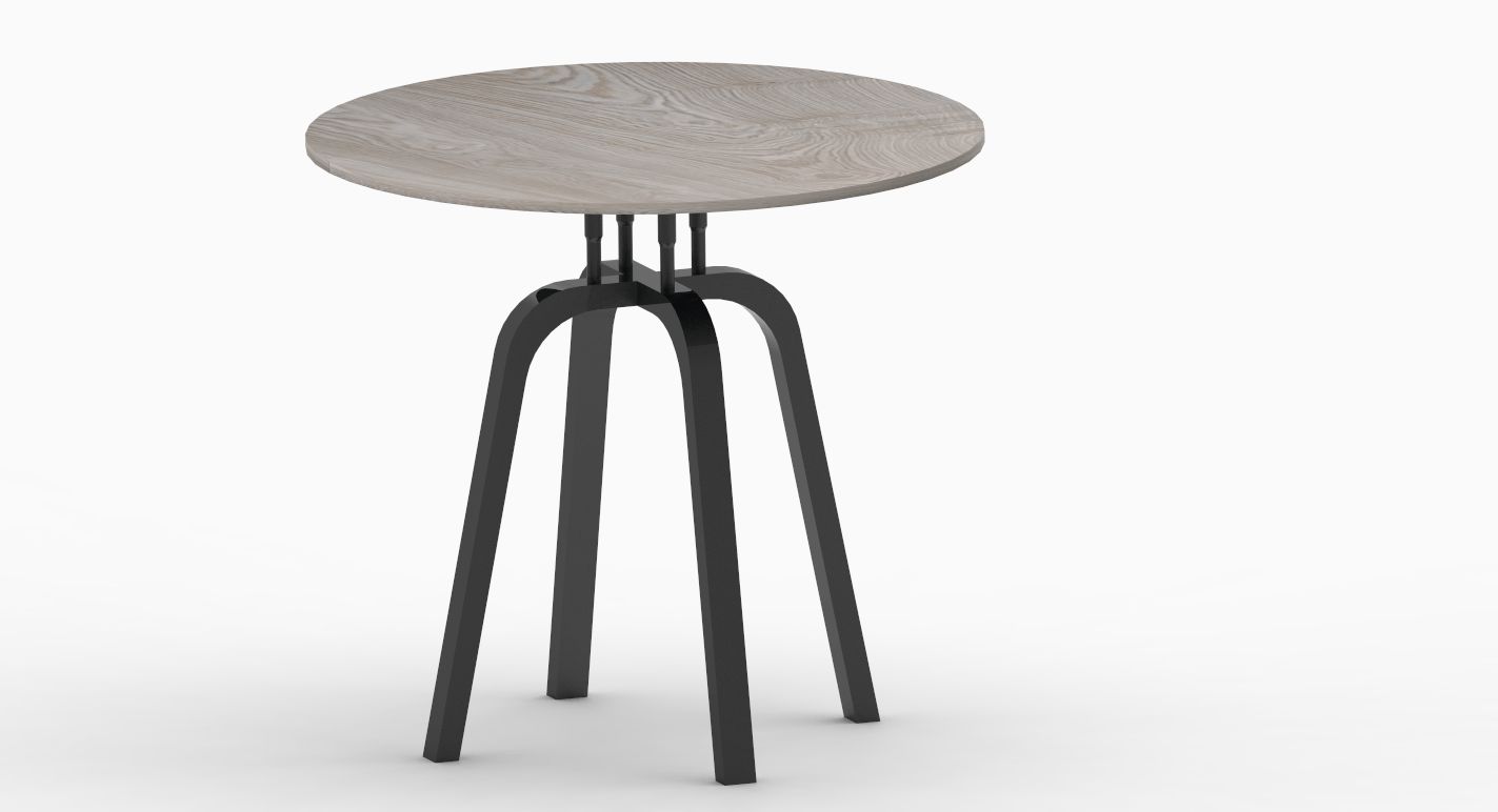Pied de Table Ronde en Métal Design – Modèle KATCH Pied en métal pour table ronde, modèle sur mesure KATCH. Look méduse.