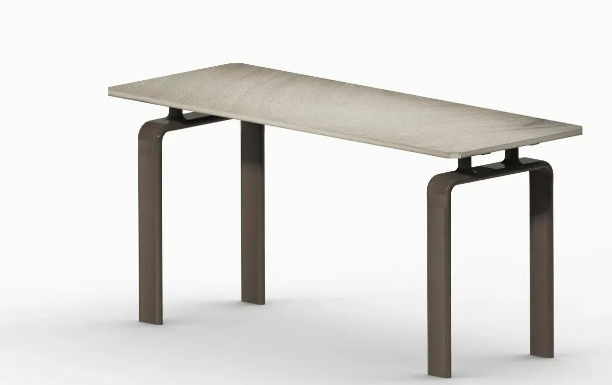 Pieds de Table Rectangulaire en Métal – Modèle CLEM Pied en métal design pour table rectangle, modèle sur mesure CLEM. Deux U inversés.