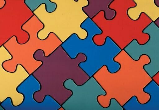 Tappeto PVC Kids disegno PUZZLE h. cm. 200 - Prezzo al mq. € 15,00 IVA compresa