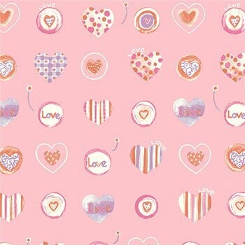 Tappeto in PVC disegno cuori Spessore mm 2,8 h cm 200
