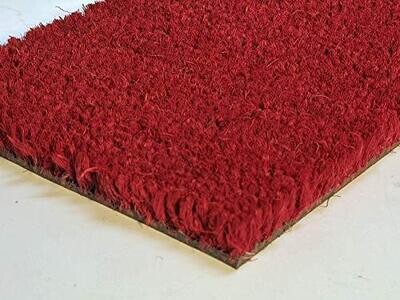 Zerbino in cocco 100% fibra naturale, colore rosso, spessore mm.17 , altezza cm. 100 e 200 , prezzo al mq. € 42,00