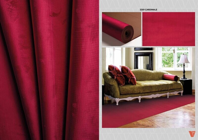 Tappeto passatoia  "VELVY"  colore BORDEAUX H CM 55 - Prezzo al ml. € 10,00 IVA compresa