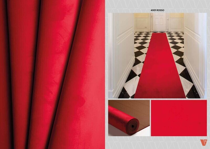 Tappeto passatoia  "VELVY"  colore ROSSO H CM 55 - Prezzo al ml. € 10,00 IVA compresa