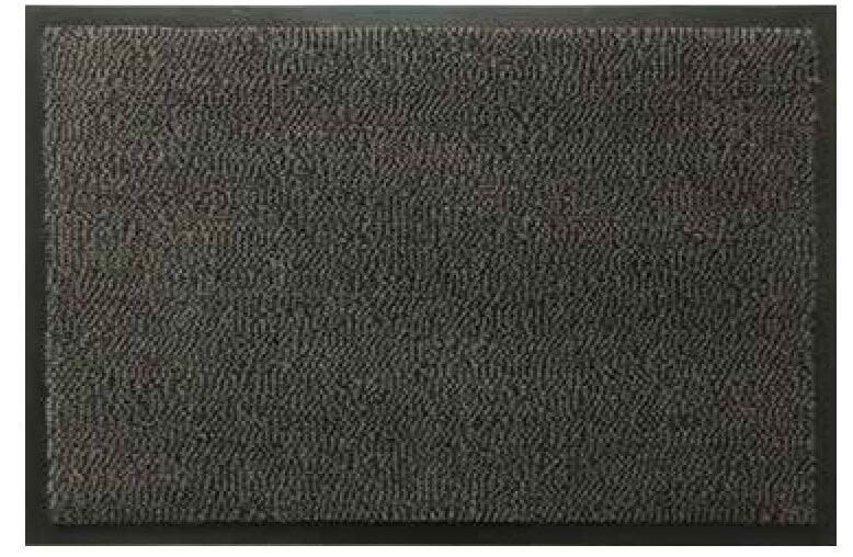 TAPPETO ASCIUGAPASSO SALE E PEPE  CON SOTTOFONODO E BORDO DI CM 3 IN PVC SPESSORE MM 6, SALE E PEPE 40X60: NERO 40X60