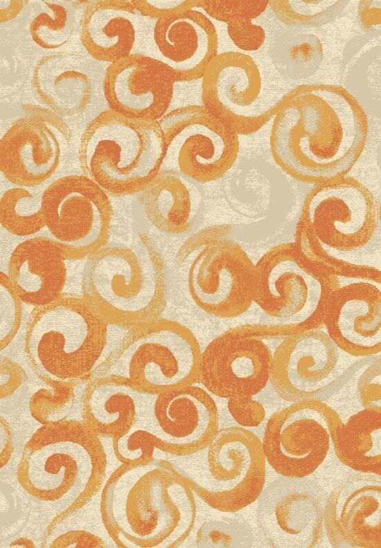 Tappeto a Arabeschi Brush Giallo Arancio 120x170 - PREZZO STOCK - Disponibilità limitata - non riassortibile