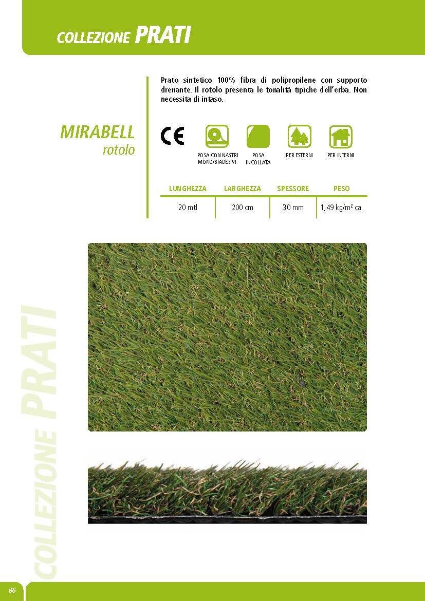 ERBA MIRABELL MM. 30 - ROTOLI DA ML. 20X2 - SERVIZIO TAGLIO PREZZO AL MQ.