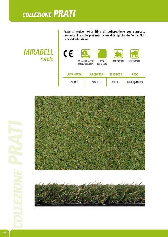 ERBA MIRABELL MM. 30 - ROTOLI DA ML. 20X2 - SERVIZIO TAGLIO PREZZO AL MQ.