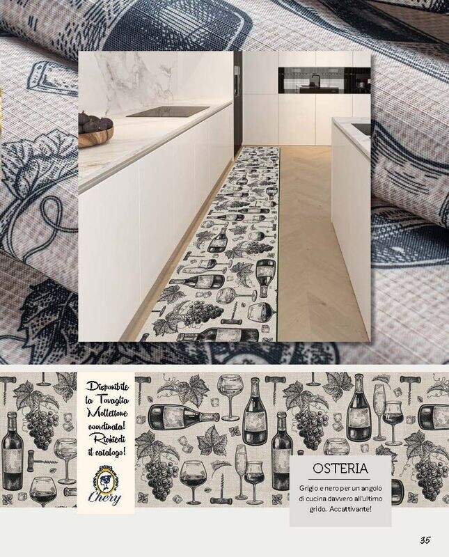 Tappeto passatoia Sprinty "OSTERIA" cm. 52 h - Prezzo al ml. € 10,00 IVA compresa