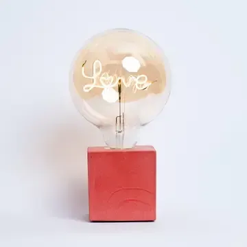 Lampada CUBO LOVE rossa