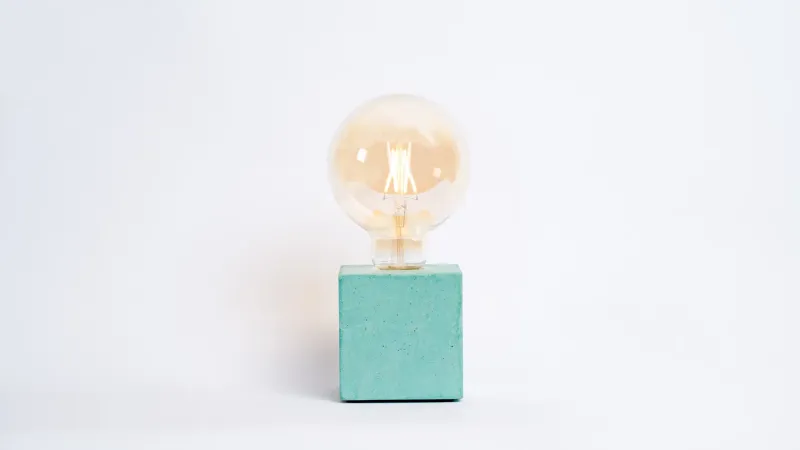 Lampada CUBO FILAMENTO turchese
