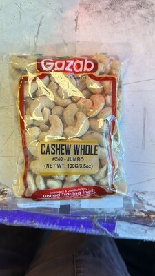GAZAB CASHEW WHOLE LARGE (#240) 100G