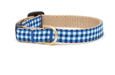 Up Country Navy Gingham Cat Collar