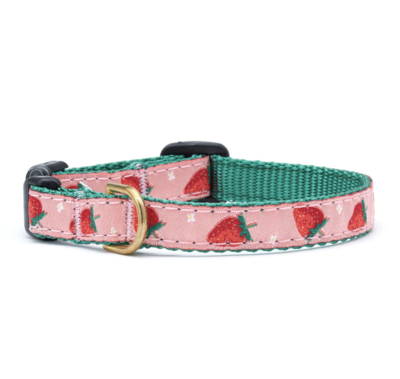 Up Country Strawberry Fields Cat Collar