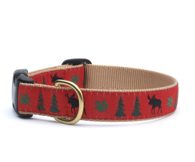 Up Country Moose Xmas Dog Collar