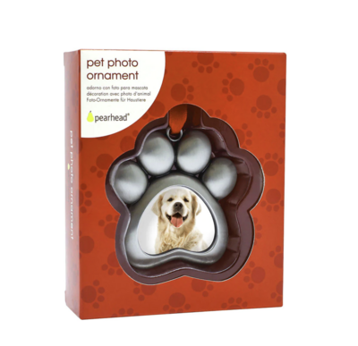 Pearhead Paw Shaped Pet Picture Christmas Ornament