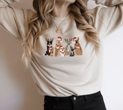 Catahoula Creations Christmas Dogs Sweatshirt