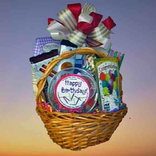 Birthday Gift Basket for One Birthday Gift Basket for One