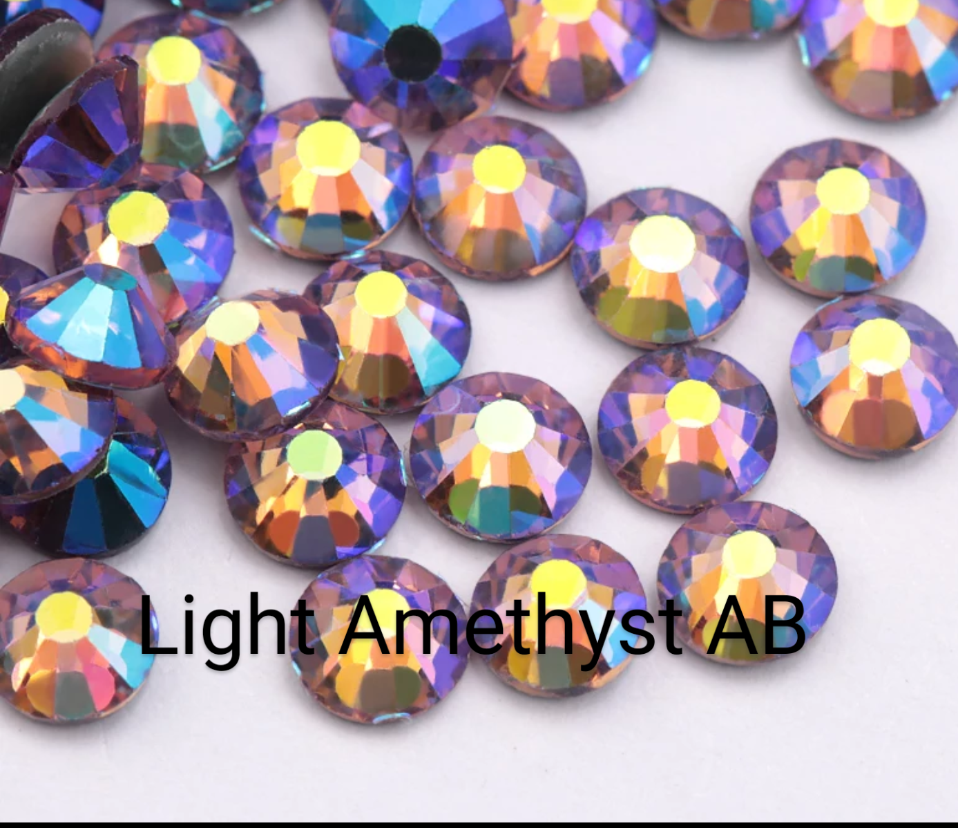 Light amethyst ab glass rhinestones