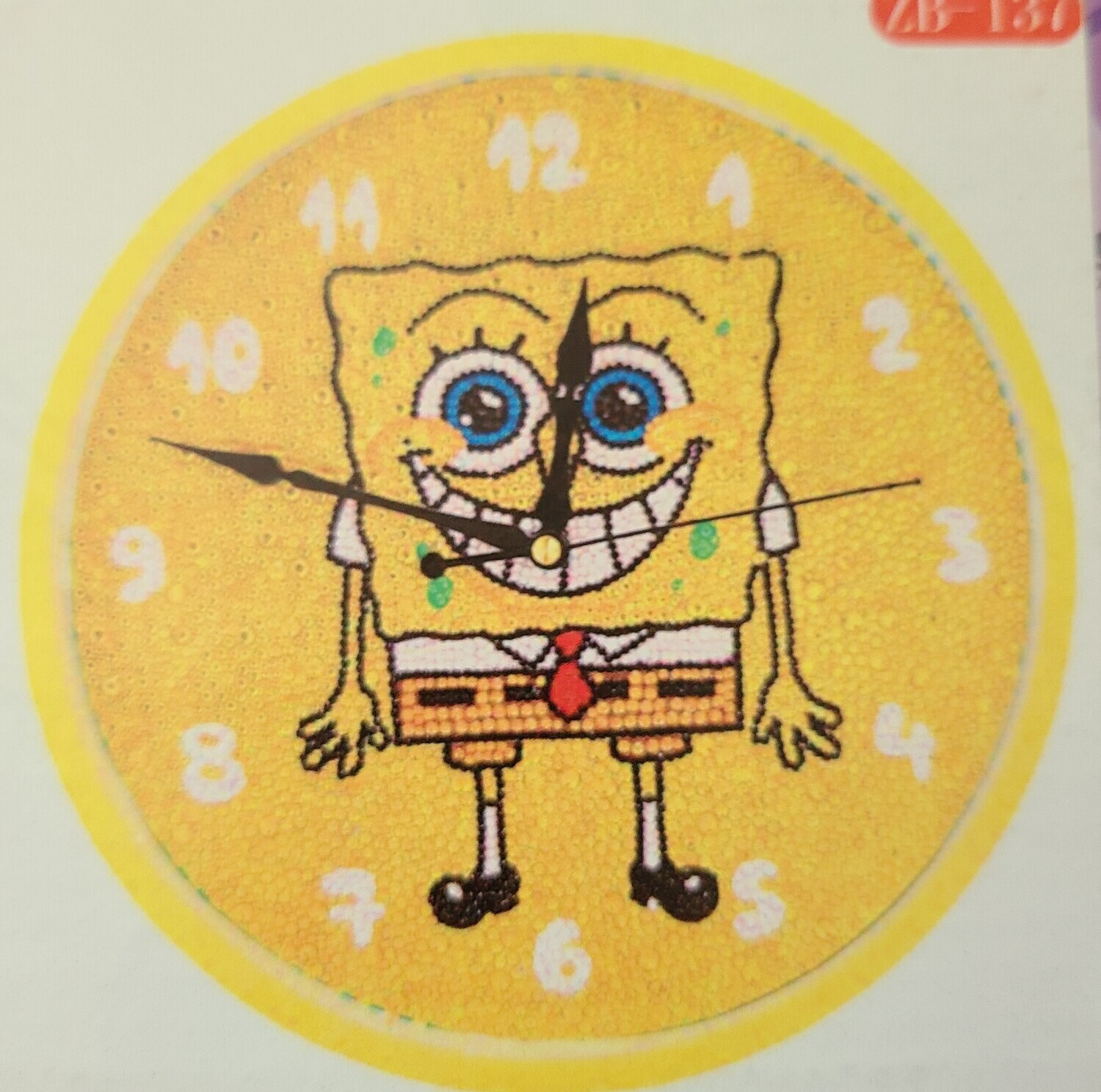 Spongebob, diamond painting clock