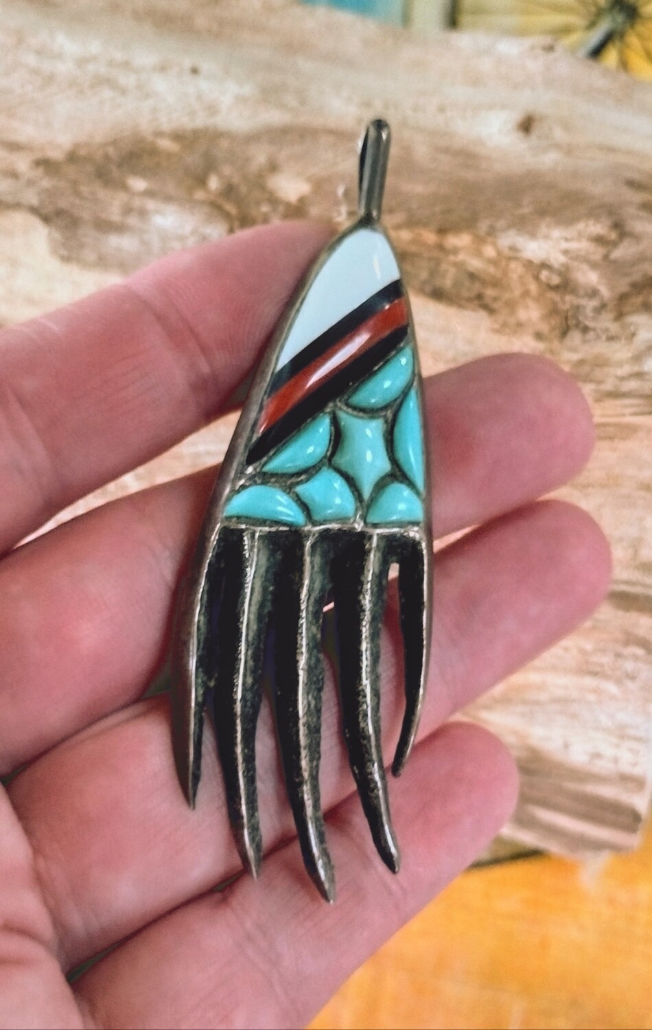 preston monongye ハイエンドターコイズ　リーフリング　hopi Preston Monongye Hopi Sterling Silver Turquoise Badger Claw