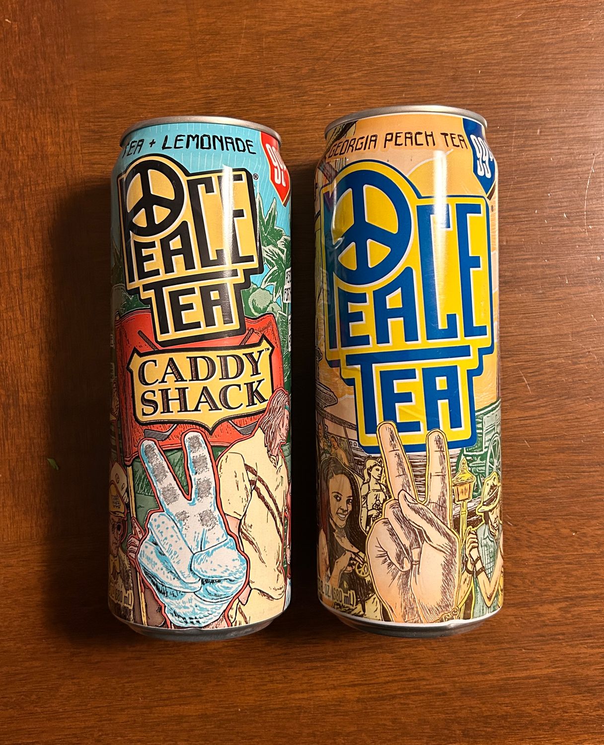 Hand Signed Original Peace Tea Cans