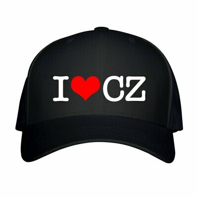 I Love CZ Black Red Unisex Snapback Hat