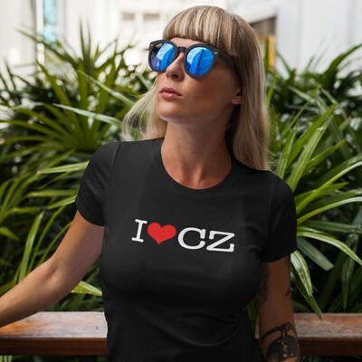 I Love CZ Black Red Women’s T-Shirt