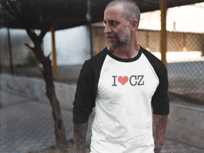 I Love CZ Unisex Baseball T-Shirt