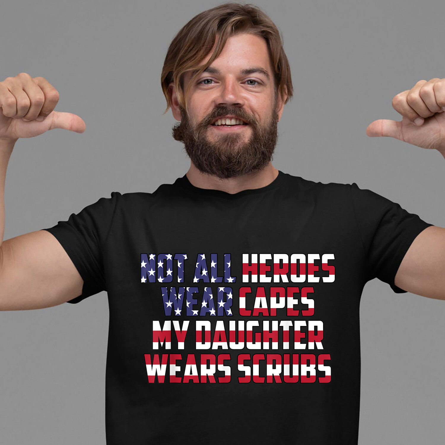 Not All Heroes Wear Capes My Daughter Wears Scrubs | Nurse T-Shirt