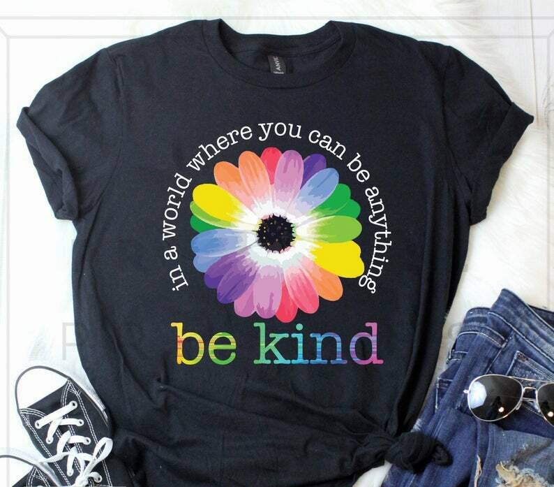 Be Kind T Shirt -In A World Where You Can Be Anything Be Kind Autism T-Shirt  Short-Sleeve Unisex T-Shirt