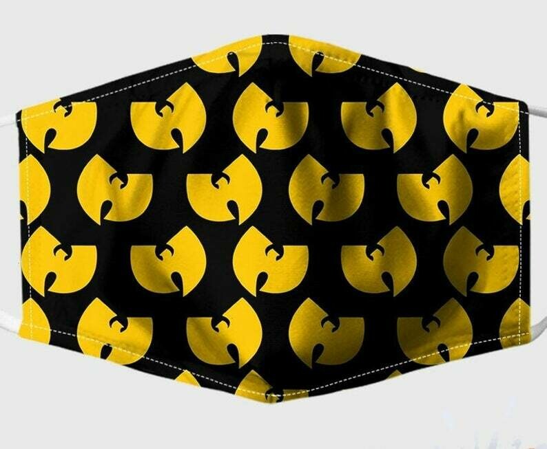 Yellow Wu-Tang Clan Logo handmade facemask - can be washed comfortable to wear Anti Droplet Dust Filter Cotton Face Mask