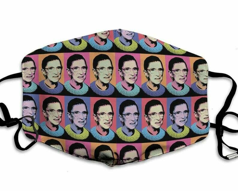 Notorious RBG Ruth Bader Ginsburg Vintage handmade facemask - can be washed comfortable to wear Anti Droplet Dust Filter Cotton Face Mask