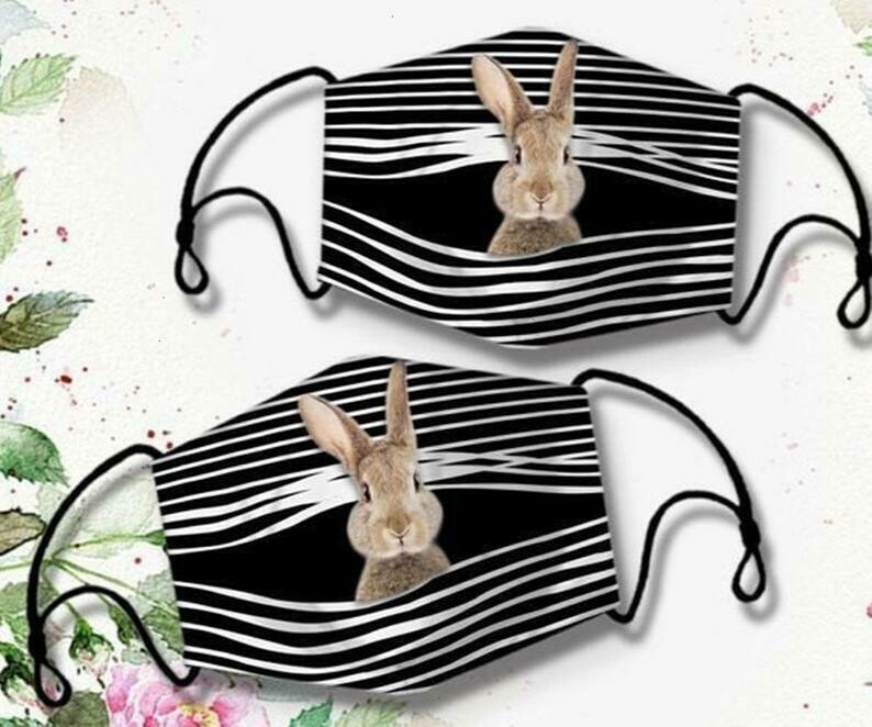 Rabbit Lovers handmade facemask - can be washed comfortable to wear Anti Droplet Dust Filter Cotton Face Mask