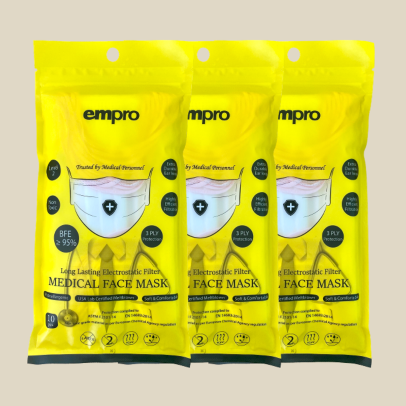 EMPRO Medical Face Mask (MM-139) 10PCS - BFE ≥95% EMPRO Medical Face Mask (MM-139) 10PCS - BFE ≥95%