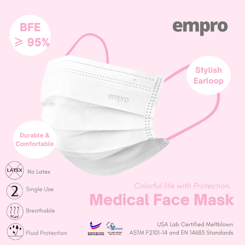 EMPRO Medical Face Mask (MM-139) 10PCS - BFE ≥95% EMPRO Medical Face Mask (MM-139) 10PCS - BFE ≥95%