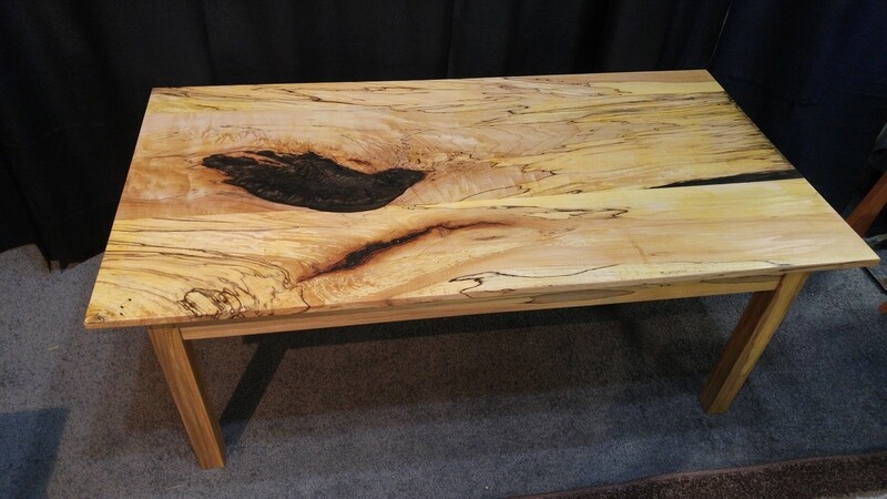 Spalted Maple Coffee Table With Resin Inlays